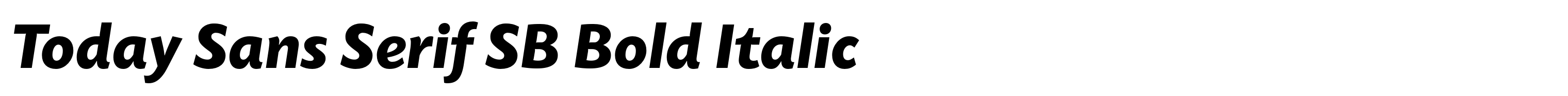 Today Sans Serif SB Bold Italic